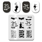 Горячая Новинка штамп для ногтей MTS003 летучая мышь паук полное покрытие штампы для ногтей Набор для маникюра штамп для дизайна ногтей