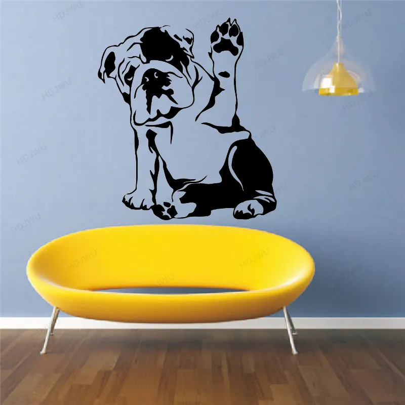 

Art Bull Dog Home Decor Wall Sticker Decoration Animal vinyl Stickers Kids Room Wall Decal Bedroom Wall Sticker naklejki WU143