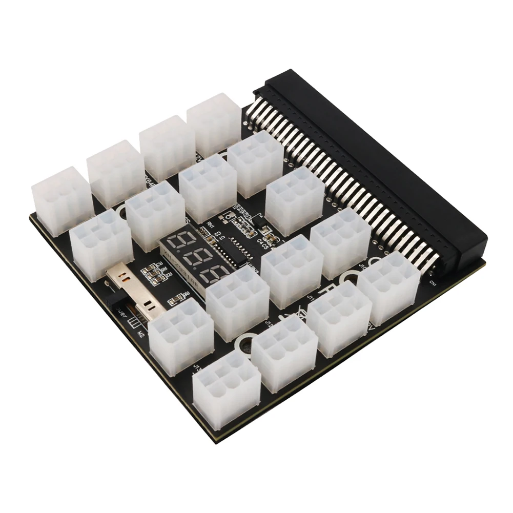 Коммутационная плата для майнинга адаптер конвертер сервер 12 В ATX 17x 6Pin блок