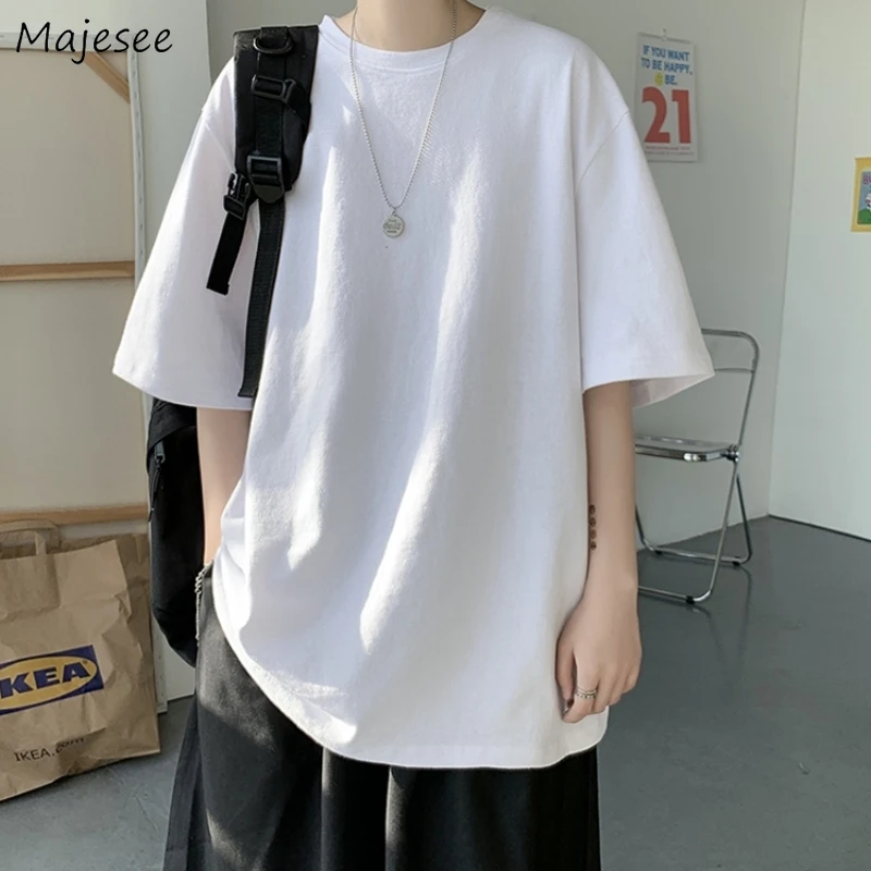 

Футболка мужская хлопковая, однотонная, с круглым вырезом и полурукавами