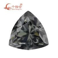 gray color trillion shape sic material moissanites loose gem stone qianxianghui
