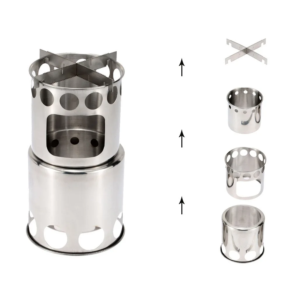 Портативная легкая деревянная горелка GRNTAMN из нержавеющей стали спиртовая для