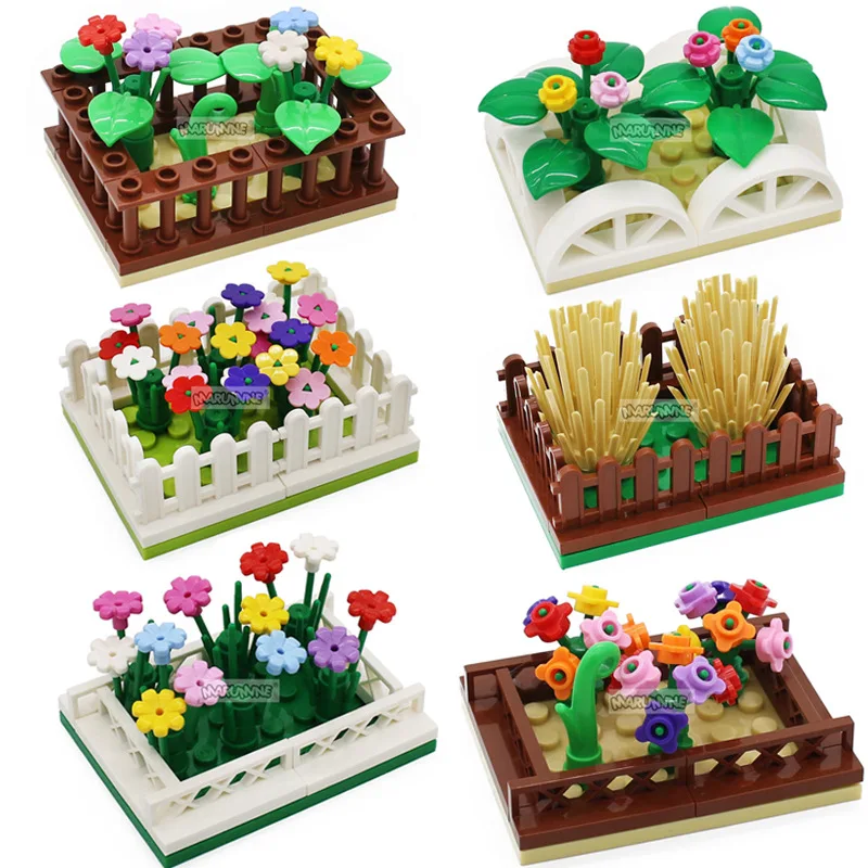 

MOC City Plant Orchard Flower Bed Parts Building Blocks Bricks Accessories Food Block Compatible Assemble Toys for DIY Children