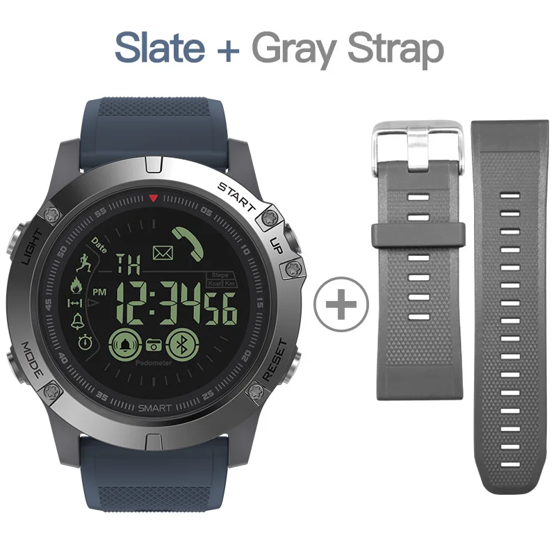 SlateGray Оригинальные спортивные Смарт-часы Zeblaze VIBE 3, 33 месяца, время ожидания, 24 часа, всепогодный мониторинг, Смарт-часы для IOS и Android - Цвет: SlateGray