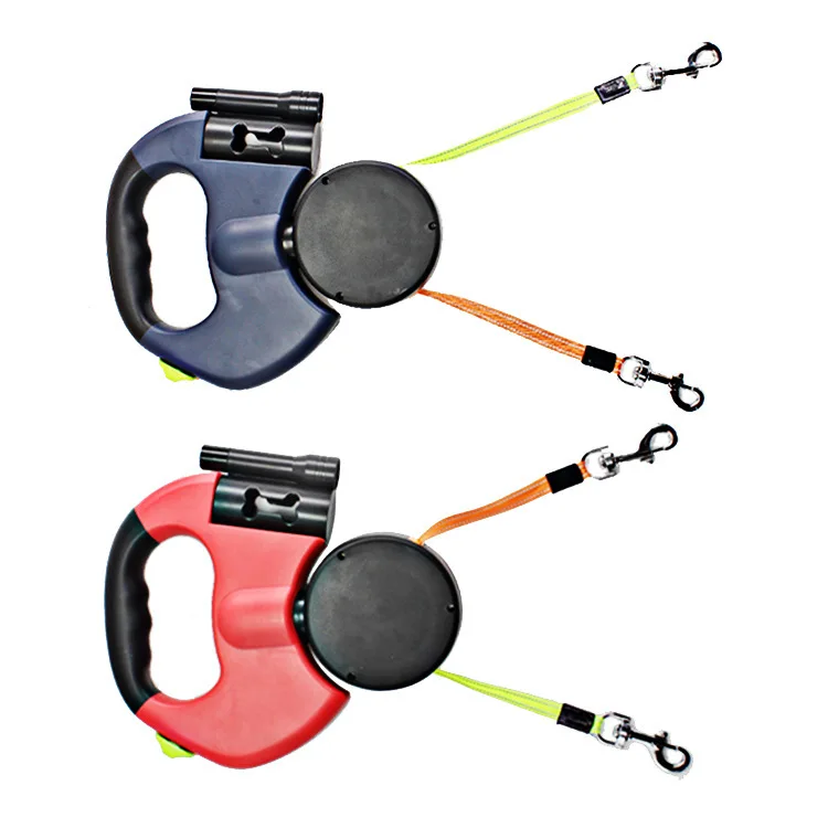 

Automatic Retractable Traction Rope Nylon Dog Universal One-to-two Double-ended Traction Rope Automatic Retractable Pet Supplies