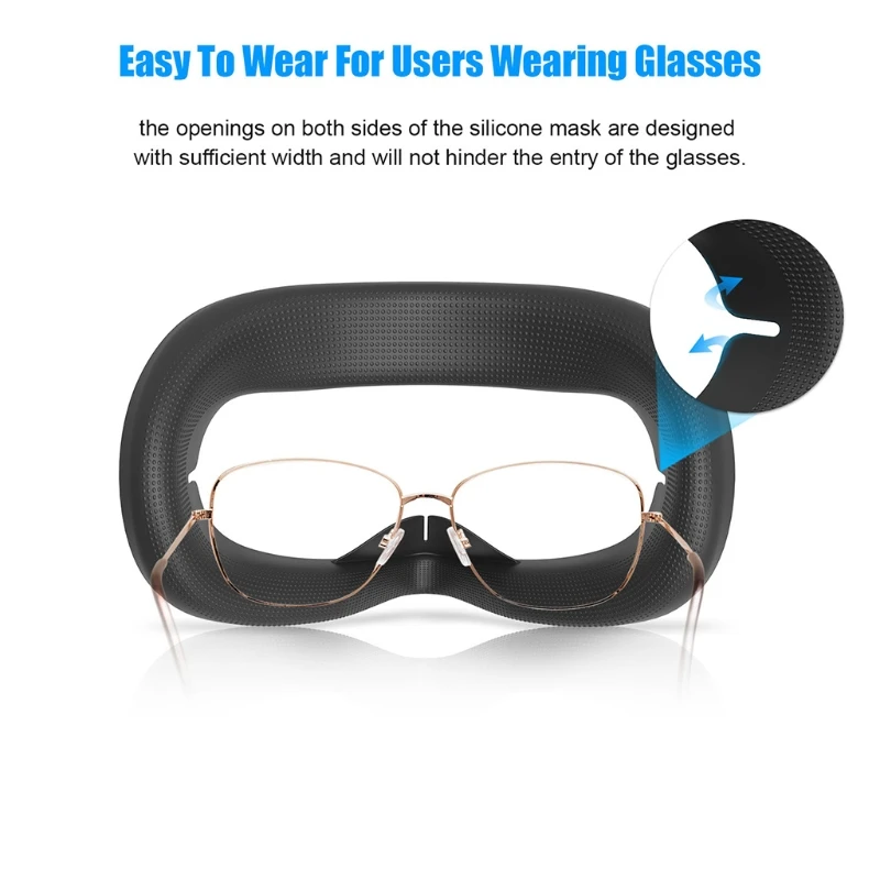 

Easy Install Silicone Protecting Glasses Portable Replacement Headsets Lens Anti-Scratch Ring Durable For Oculus