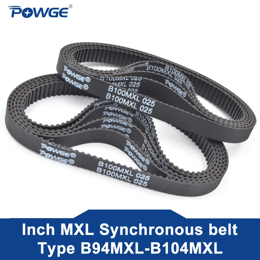 Синхронный ремень синхронизации POWGE MXL шаг 2,032 мм B94/B95/B96/B97/B98/B99/B100/B101/B102/B103/B104 ширина 6,4/9,4 мм B95MXL B100MXL