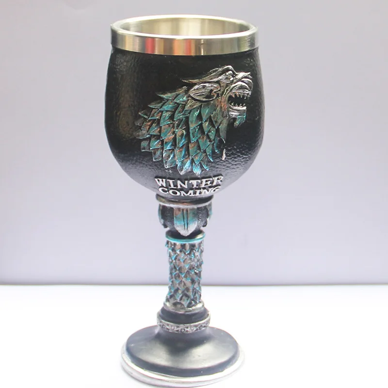 Игровой бокал с головой волка и льва 3D трехмерный узор двойная полимерная чашка