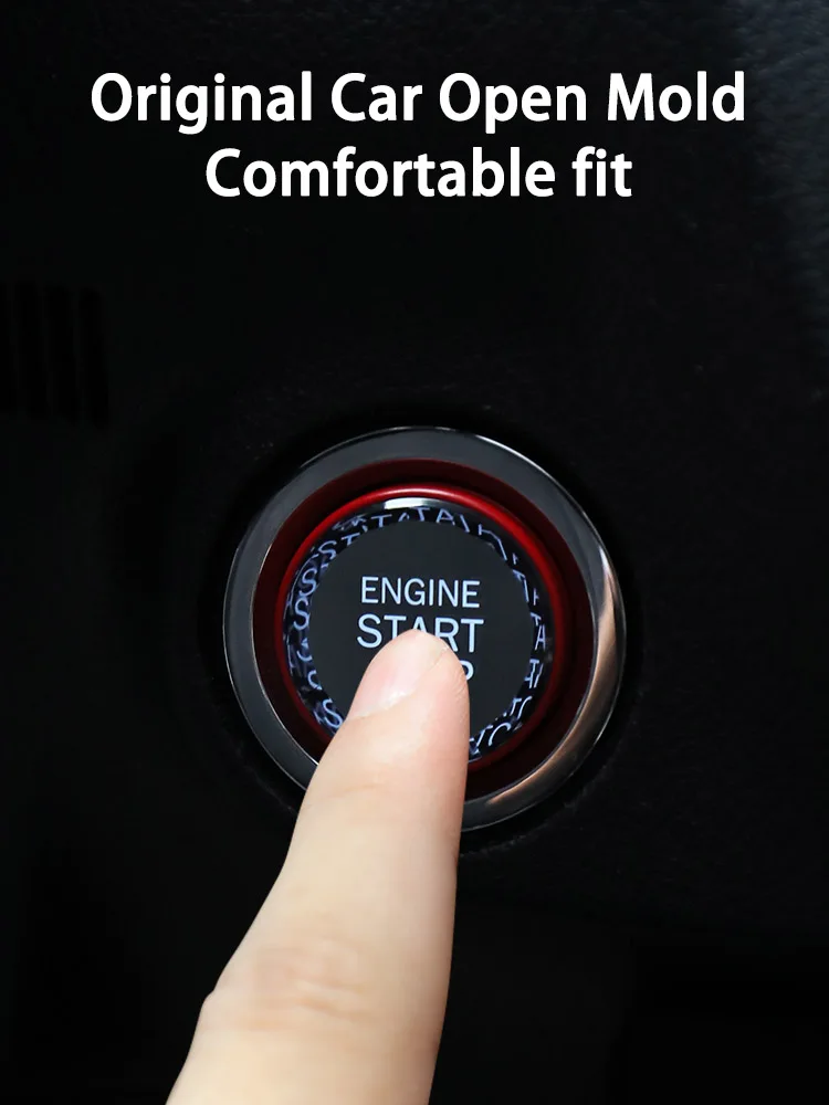 QHCP автомобильный Кристальный чехол с зажиганием двигателя наклейка накладка на