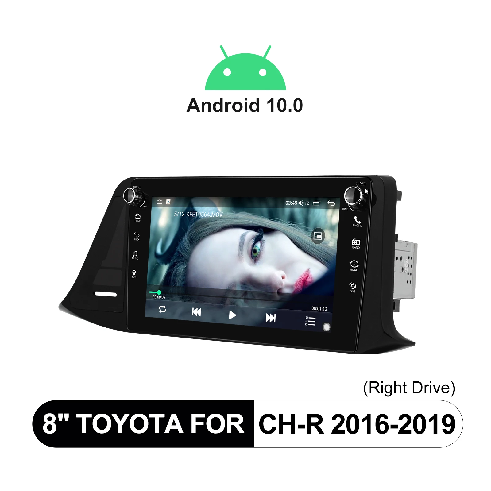 구매 JOYING 안드로이드 10 헤드 유닛 자동차 라디오 스테레오 멀티미디어 도요타 C-HR CH-R CHR 2016 2019 무선 Carplay 스티어링 휠 DVR