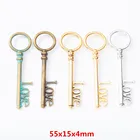 15 шт.лот винтажная Подвеска из металлического цинкового сплава в виде ключа для изготовления ювелирных изделий своими руками 8099