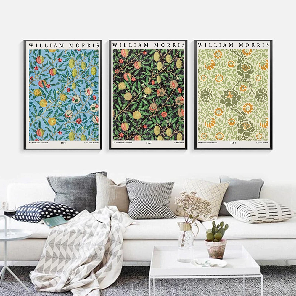 Винтажные настенные постеры с изображением листьев и цветов в скандинавском