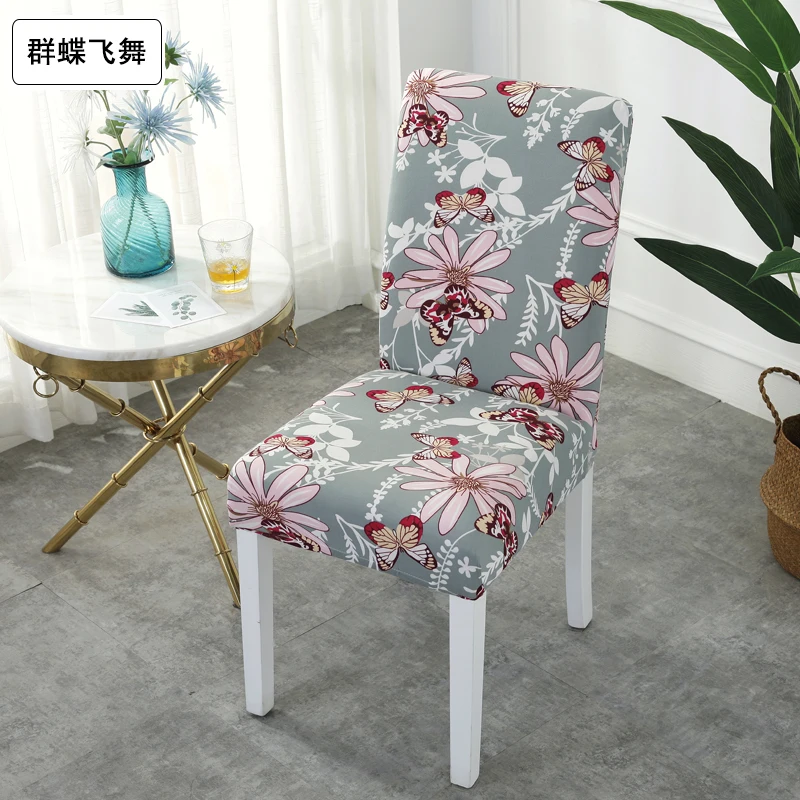 Спандекс эластичный принт обеденный чехол для кресла современный Съемный Анти