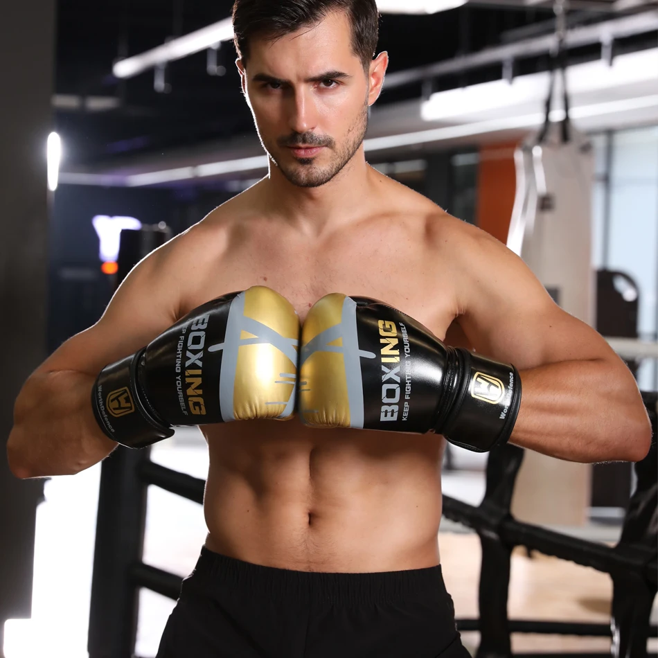 WorthWhile Kick Boxing Gloves Men Women PU Karate Muay Thai Guantes De Boxeo Free Fight MMA Sanda Training Adults Kids Equipment