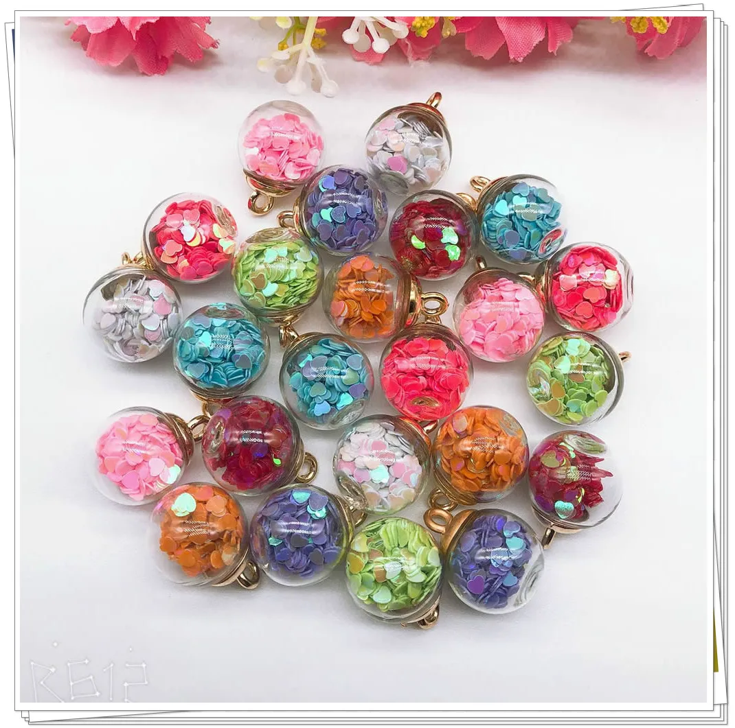 10 шт./пакет красочная прозрачная бутылочка стекло высоты украшенный шариком