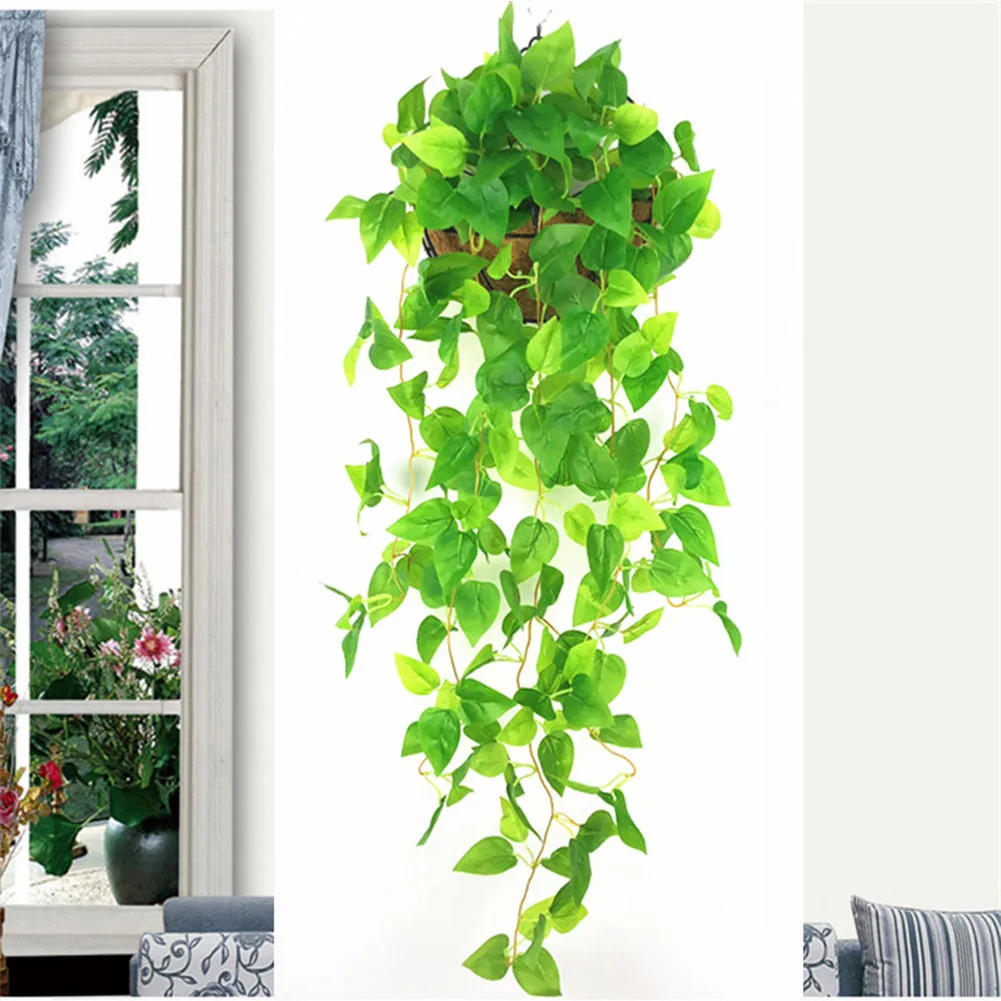 

Ivy Artificial Hanging Vine Leaf Plants Plastic Silk Cloth Wall Decoration