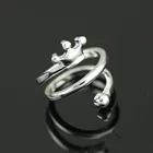 Женские кольца из стерлингового серебра 925 пробы, вечерние кольца в подарок, модные ювелирные изделия, простые кольца с короной JZ 004