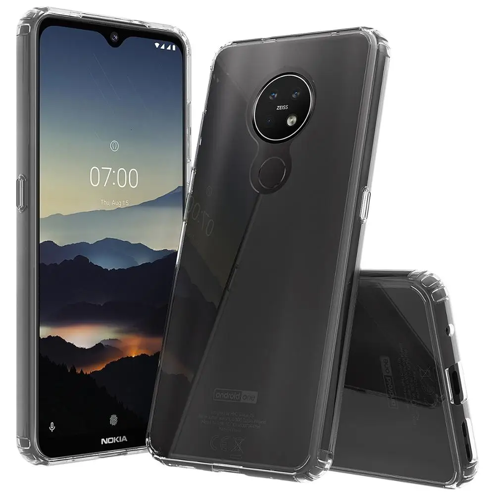 For Nokia7.2 Nokia 6.2 Acrylic + TPU Shockproof Transparent Armor Protective Back Cover Case |