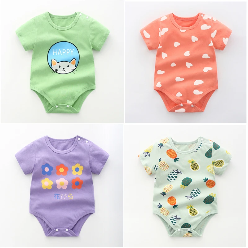 

2021 Newborn Baby Bodysuits Girls Boys Knitted Romper Children Clothes Cotton Baby Rompers Cartoon Outfits Infant Boys Jumpsuit