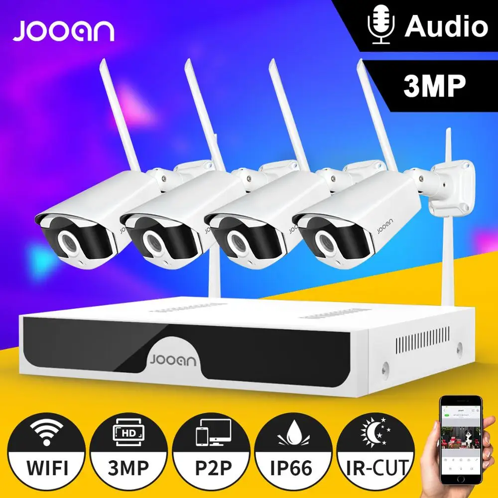 видеонаблюдение Беспроводной CCTV Системы 1080 P 1 ТБ HDD 2MP 4CH NVR IP IR CUT открытый ip камера