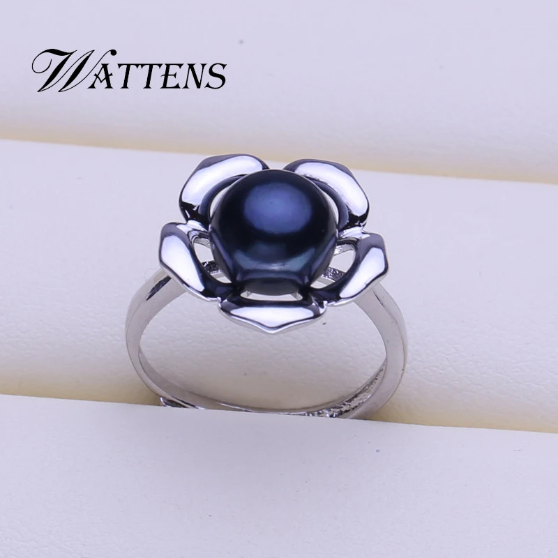 Кольцо женское из серебра 925 пробы с искусственным жемчугом | Украшения и