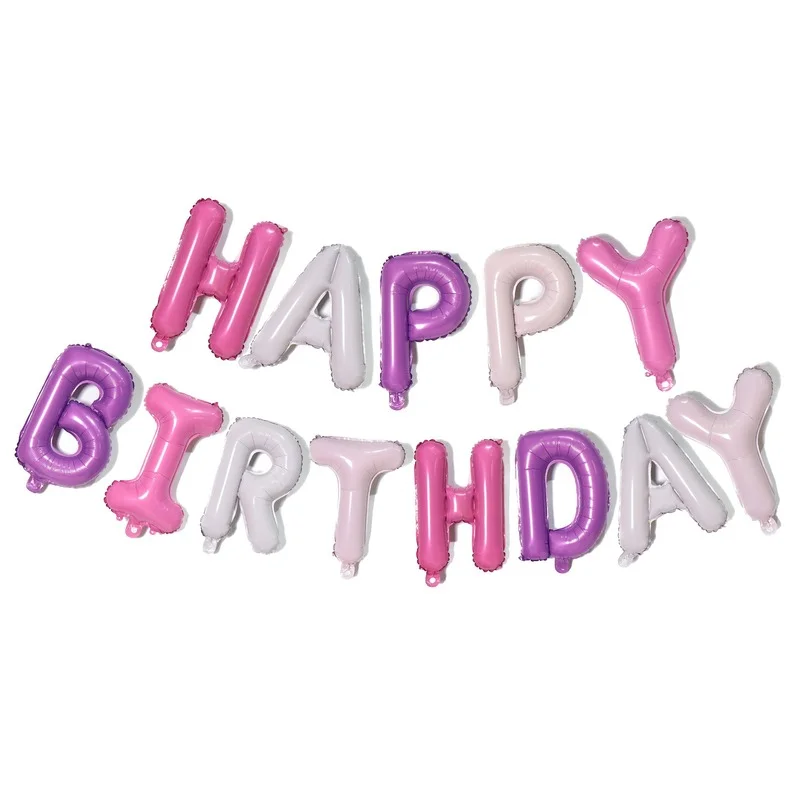 

Baby Shower 16 Inch Rose Gold HAPPY BIRTHDAY Letter Aluminum Film Balloon Happy Birthday Set Balloon Gold Party Decorations