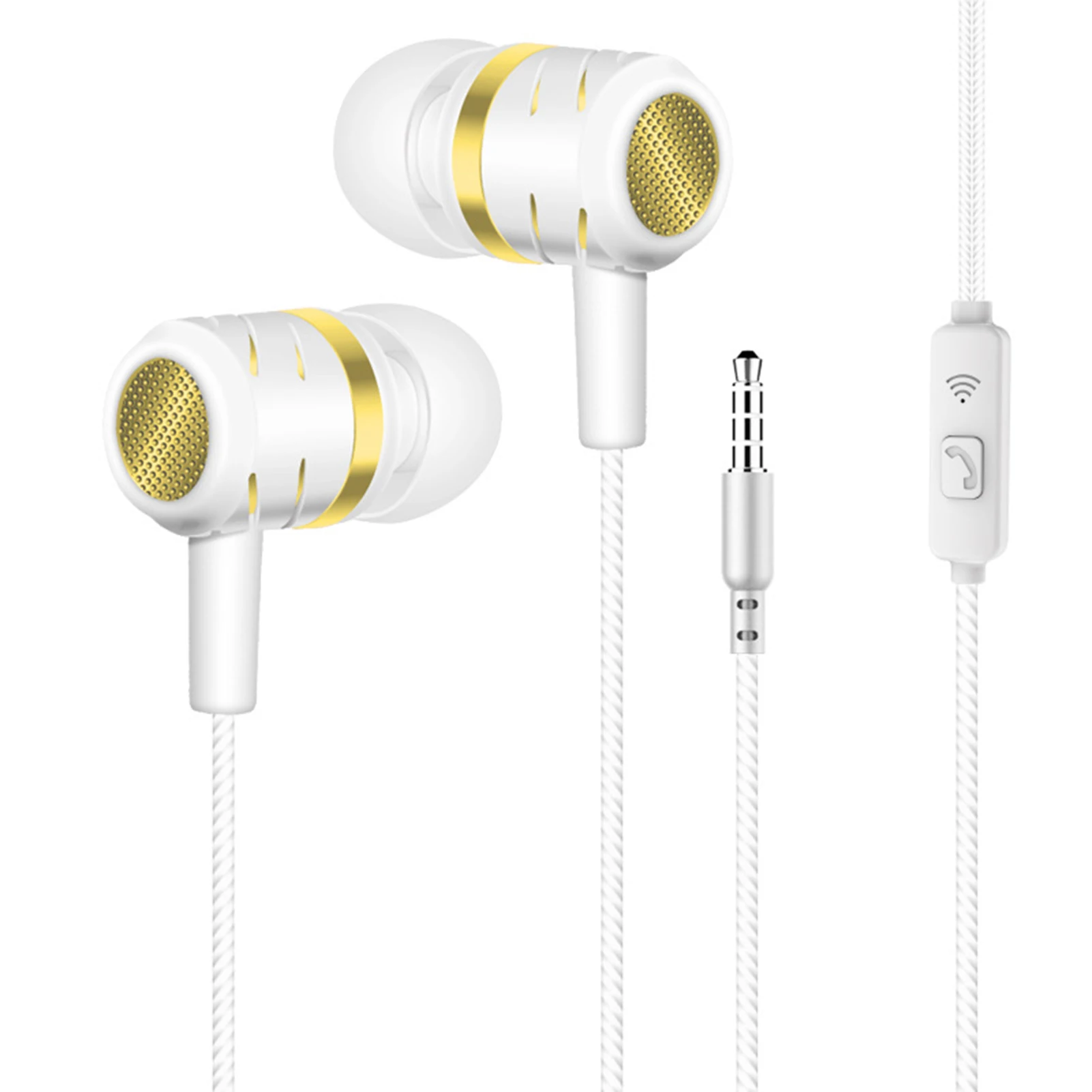 

3.5mm Universal Wired Music Headsets Earbuds Earphone Stereo Gaming Earphones With Micphone For iPhone Xiaomi Huawei
