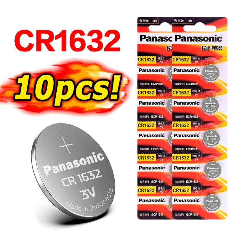 PANASONIC cr1632 3 в 10 X Оригинальный Новый аккумулятор для кнопочных элементов батарейки