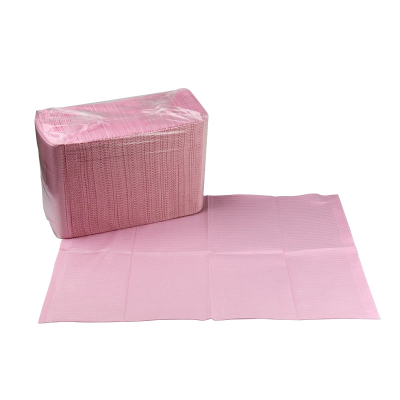 Pink 125 шт одноразовые скатерти, водонепроницаемые медицинские бумажные двухслойные листы, тату чистые тату аксессуары 44*33 см - Цвет: Pink
