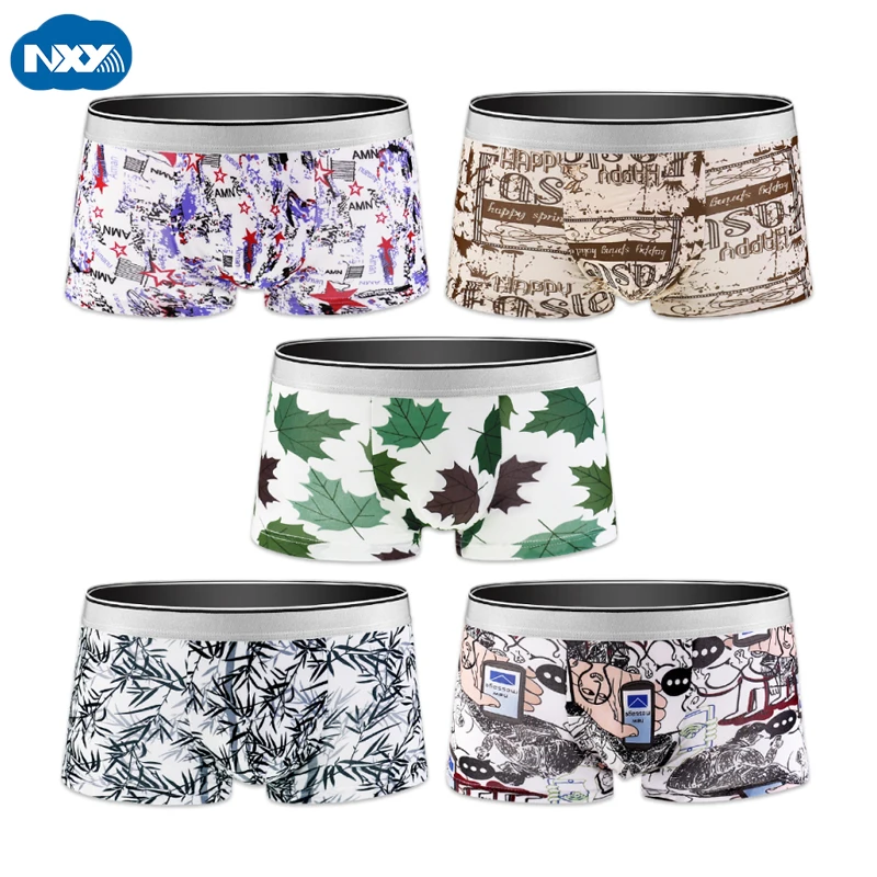 Боксеры мужские с принтом нижнее белье шорты боксеры 5 цветов|Мужские трусы