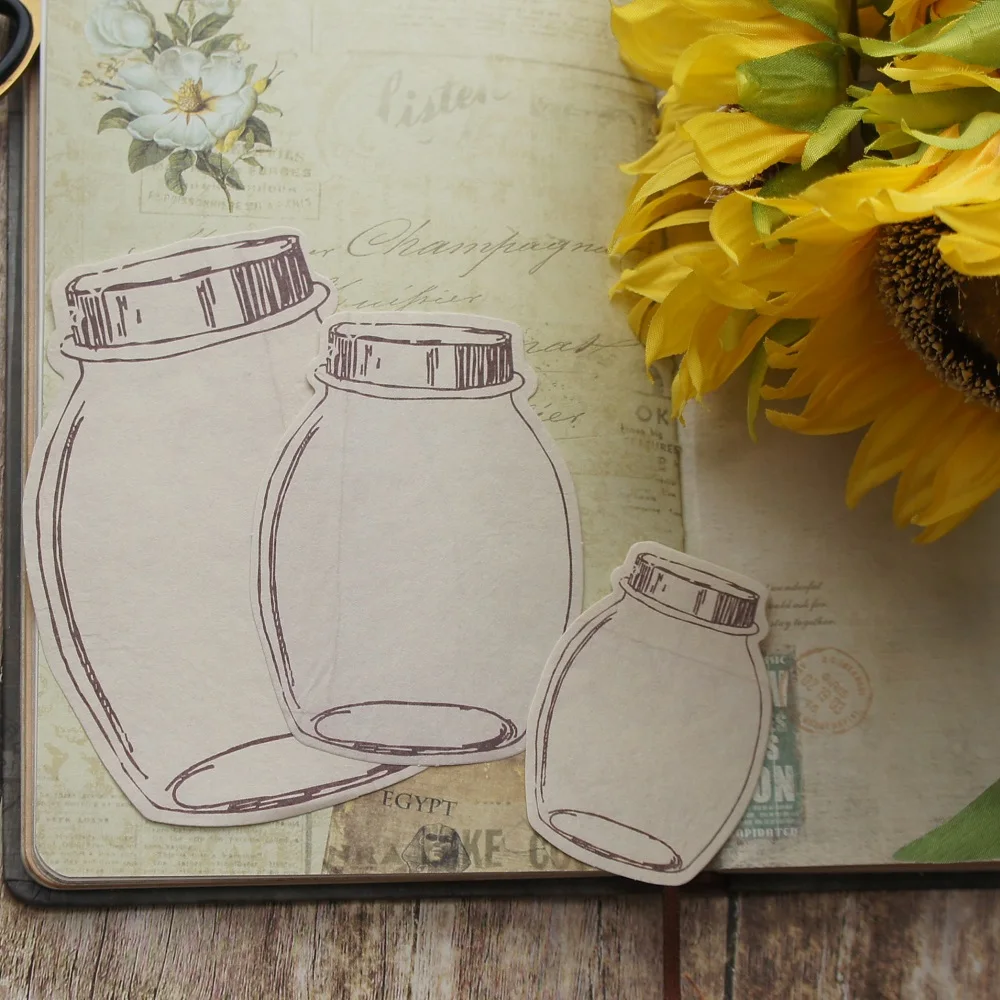 

30pcs Vintage Candy Jar Design Paper Creative Craft Paper Background Scrapbooking Gift Use