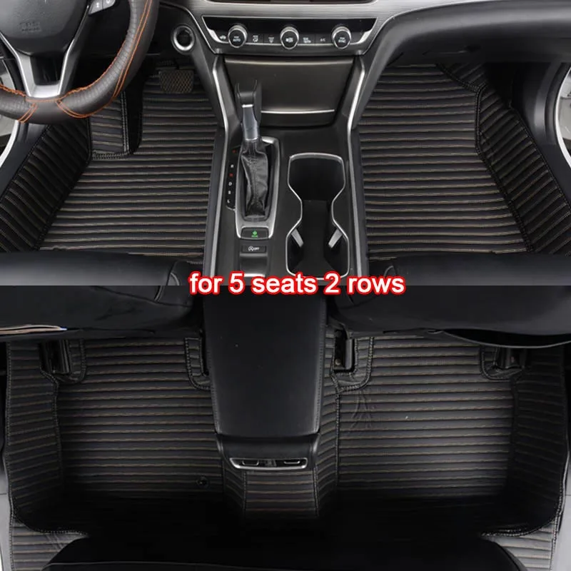 black 2 rows KADULEE изготовленный на заказ автомобильный коврик для Mazda 3 cx3 5 6 8 CX-5 CX-7 MX-5 CX-9 CX-4 atenza коврики стайлинга автомобилей, автомобильные аксессуары - Название цвета: black 2 rows