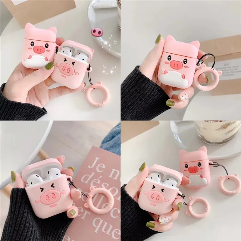 Чехол для AirPods 3D милый забавный мультяшный чехол наушников Apple Airpods 2 аксессуары
