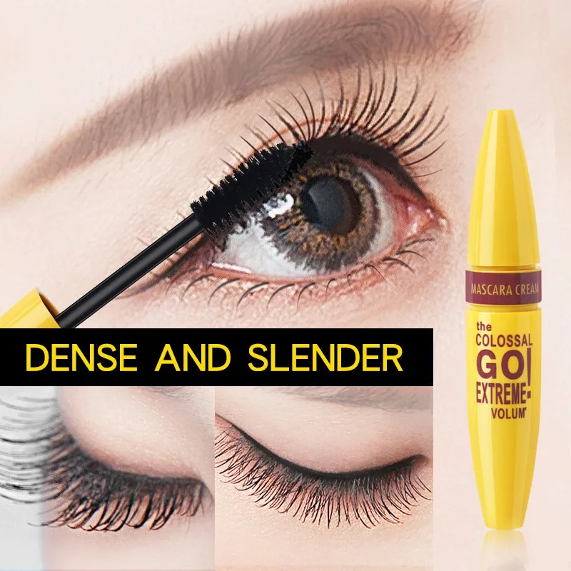Новый объем макияжа Экспресс-колоссальная Тушь с коллагеном косметическое