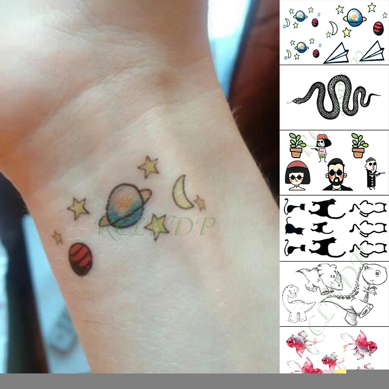 Водостойкая временная татуировка наклейка Крыло ангела Русалка маленький