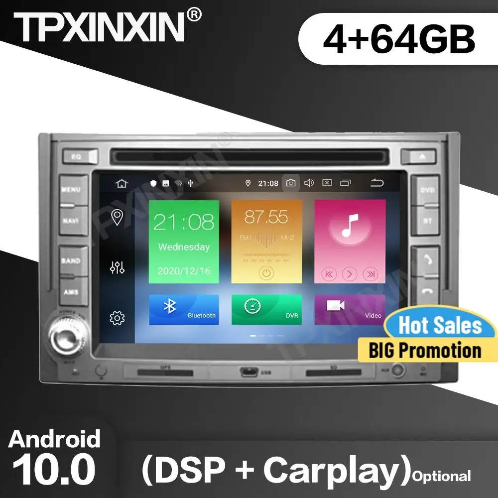 Накопитель SSD на 64 автомобильный радиоприемник 2 Din стерео приемник Android для Hyundai H1