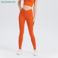 shinbene hi cloud 25 cross over waist yoga pants fitness workout leggings women high rise solid squat proof sport gym legging