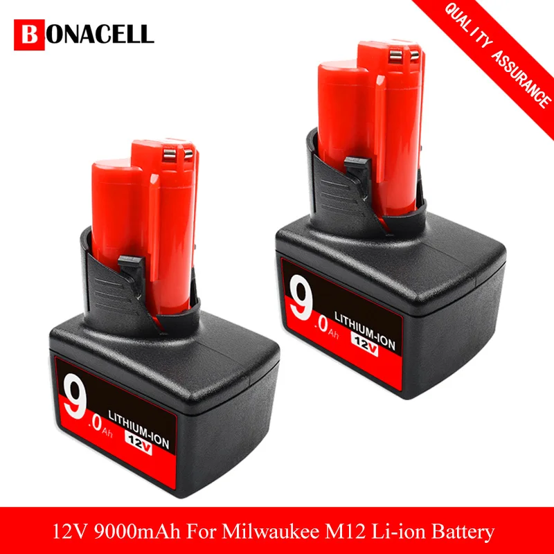 Для Milwaukee XC 48 11 2401 M12 аккумулятор 12 вольт 9 0 а компактный литий ионный с защитой от