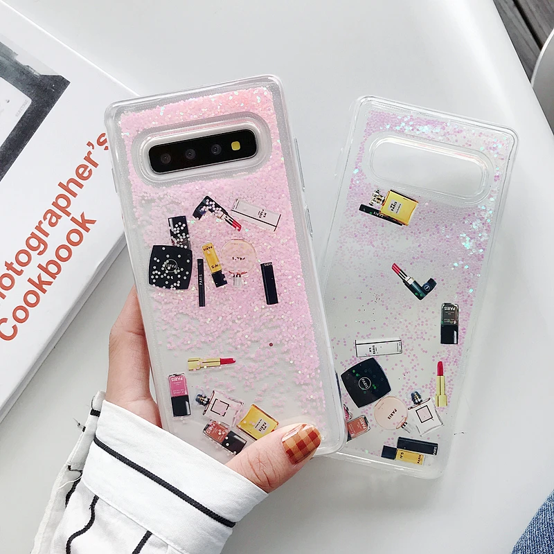 Чехол с сыпучим песком для Samsung Galaxy S8 S9 S10 plus Note 9 8 | Мобильные телефоны и аксессуары