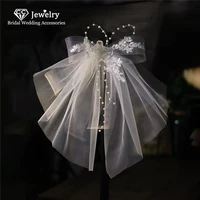 cc wedding veil engagement hair accessories for women fashion jewelry 100 handmade bride veils with comb lace white lvory v666