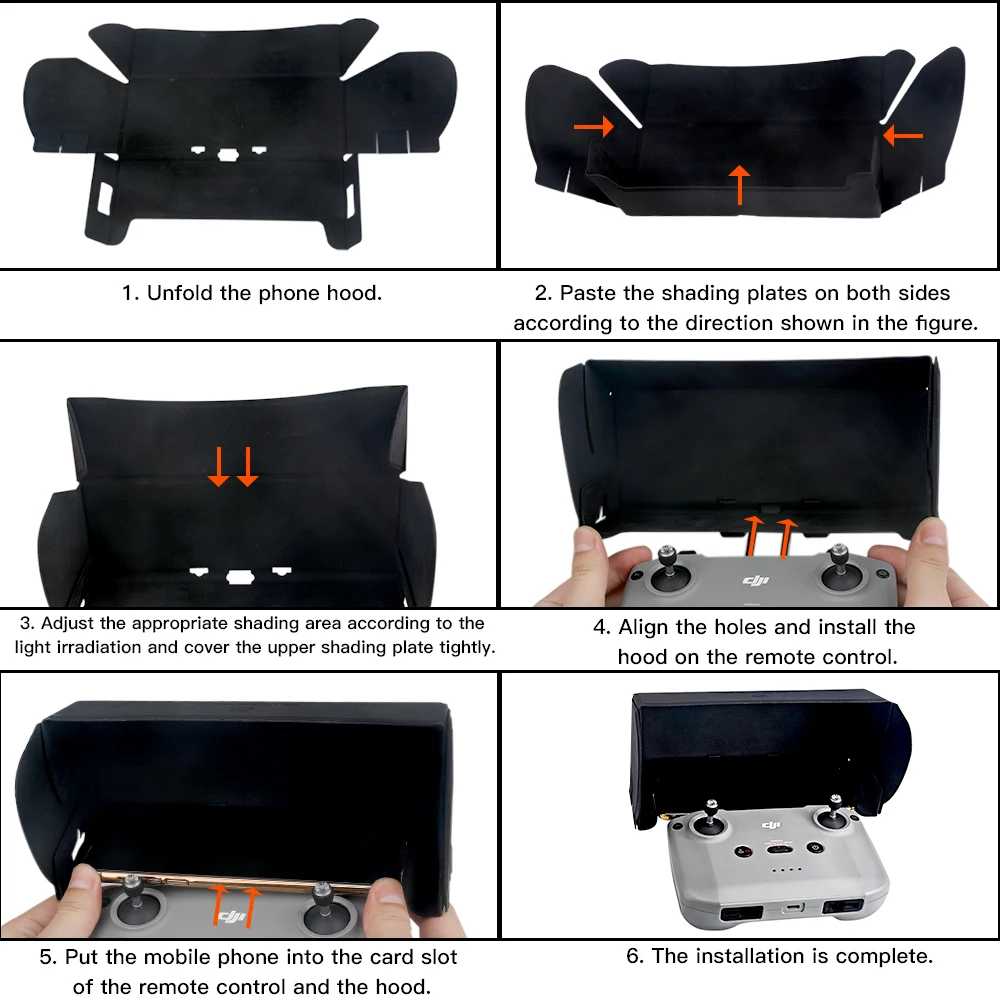 

Magnetic Hood for DJI Mavic Mini 2 Remote Control Phone Tablet Sun Shade for DJI Mavic AIR 2/2S Folding Hood Monitor Cover