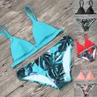 Купальник женский с чашками пуш-ап и принтом, 2021