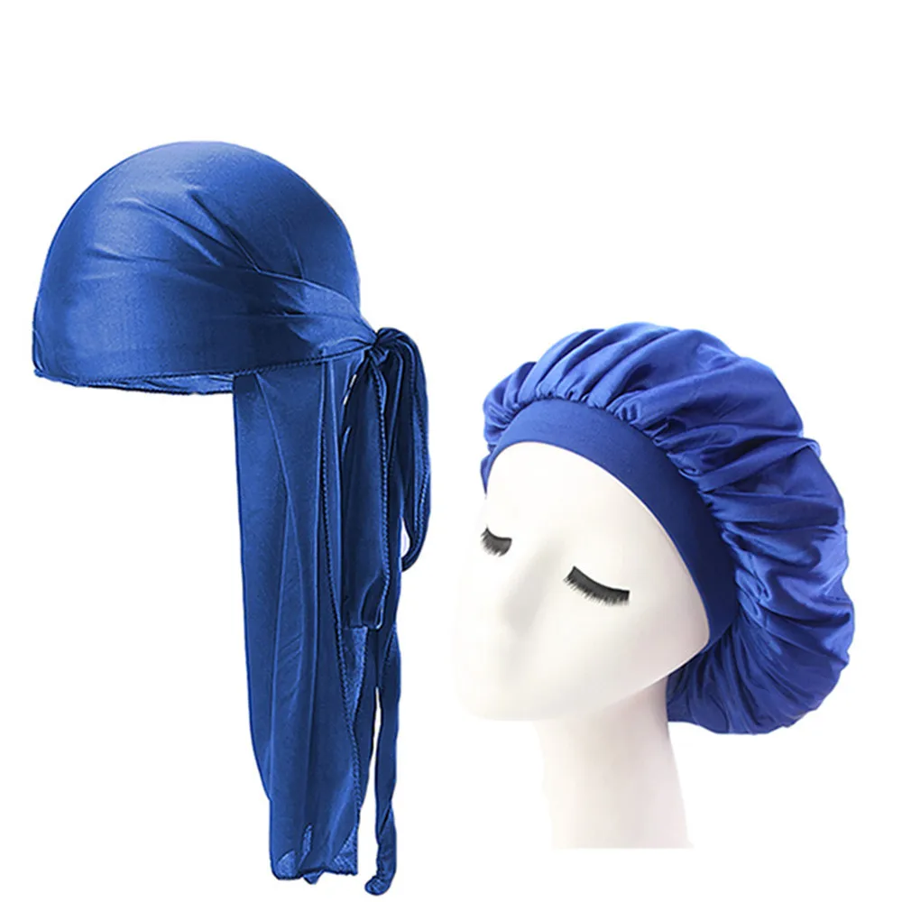 Новинка мужская блестящая шелковая бандана Durag головные уборы красочная широкая