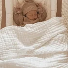 Муслиновые пеленки для новорожденных, 6 слоев, одеяло, постельное белье