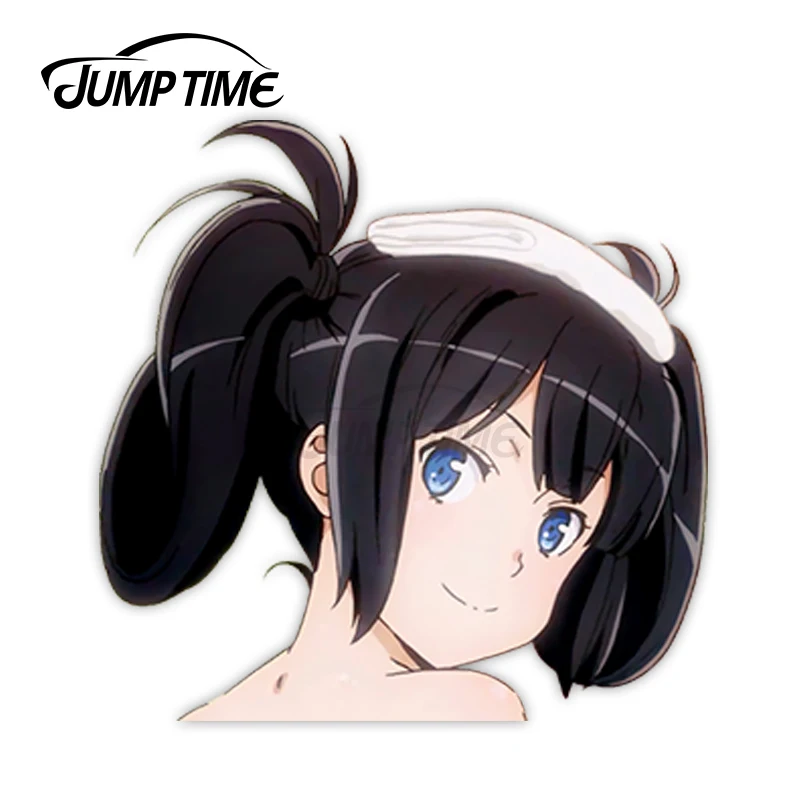 Виниловая наклейка с изображением девушки и аниме время прыжков 23 дюйма |