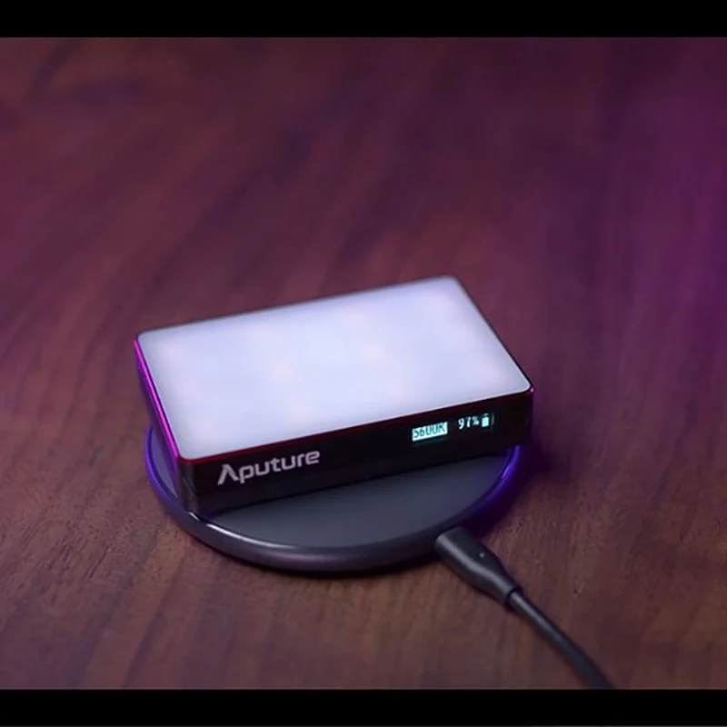 Портативное светодиодное освещение Aputure для фотосъемки с разрешением 3200K 6500K RGB