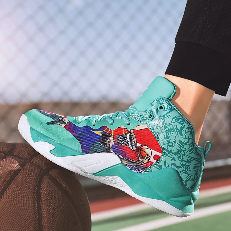 Профессиональная баскетбольная обувь мужские кроссовки уличные амортизирующие