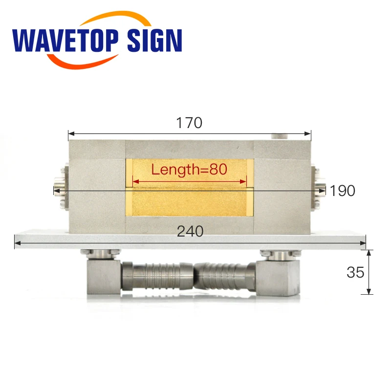 WaveTopSign Одиночная ксеноновая лампа лазерная полость отражающая золотое покрытие
