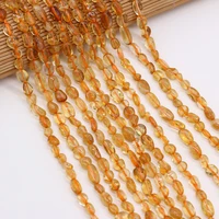natural citrine stone beads for diy women fashion gift jewelry making bracelet necklace accessories size 6 8mm