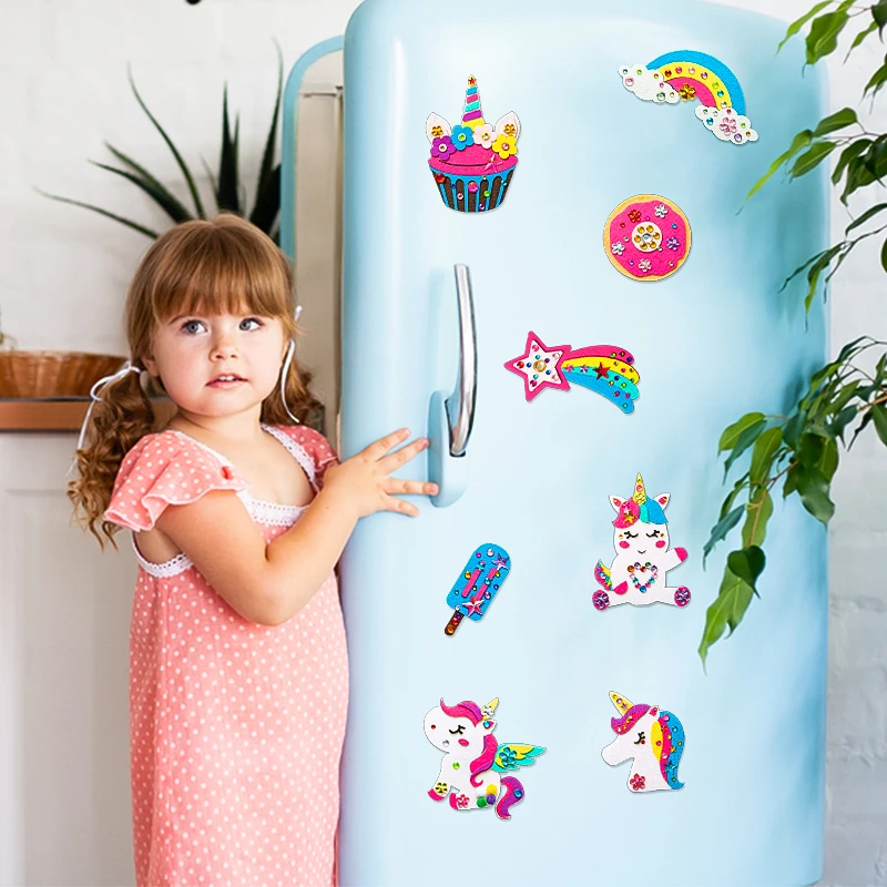 8 шт. Единорог войлочную ткань магнит на холодильник производство Китай стильная